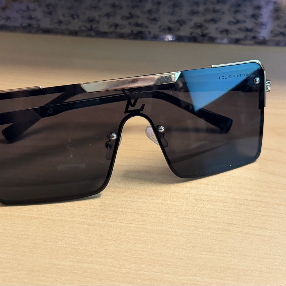 Louis Vuitton Black and Silver Sunglasses